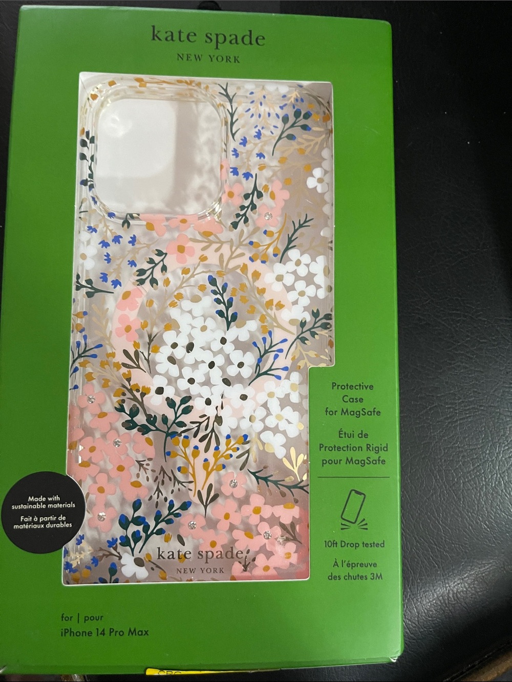 kate spade Floral Clear MagSafe Case - Pink, White & Gold  iPhone 14 Pro Max